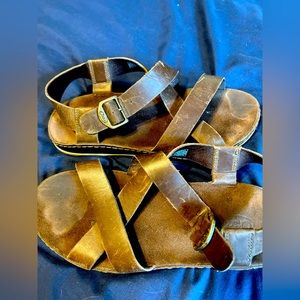 Brown leather Chaco sandals size 7